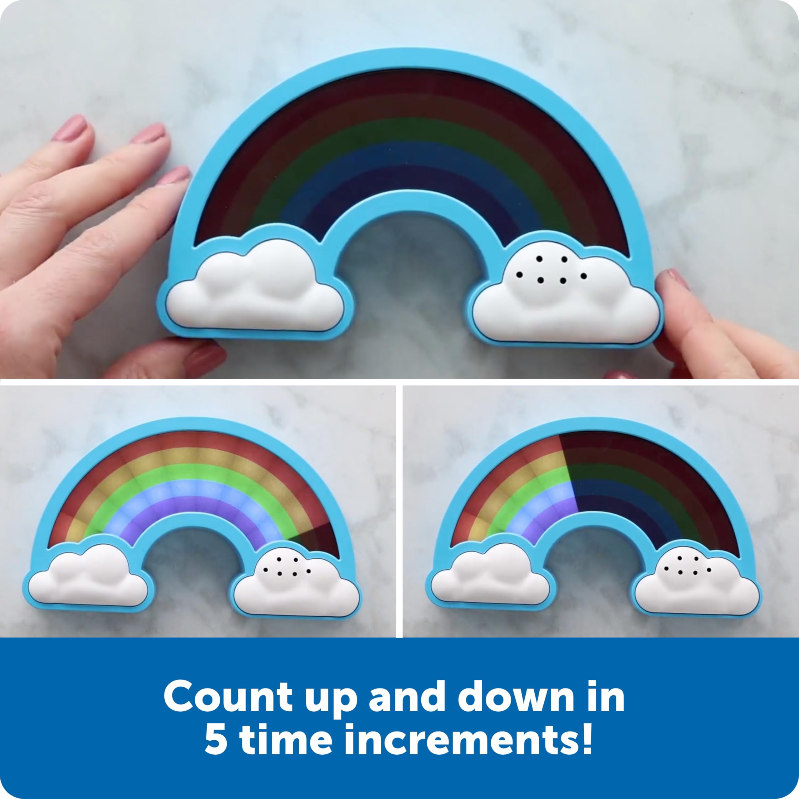 Learning Resources Rainbow Visual Timer - Time Management for Children, Audio and Visual Alarms, Schedule for Kids, Social Emotional Learning Skills, Countdown for Teachers, Classroom Must Haves
