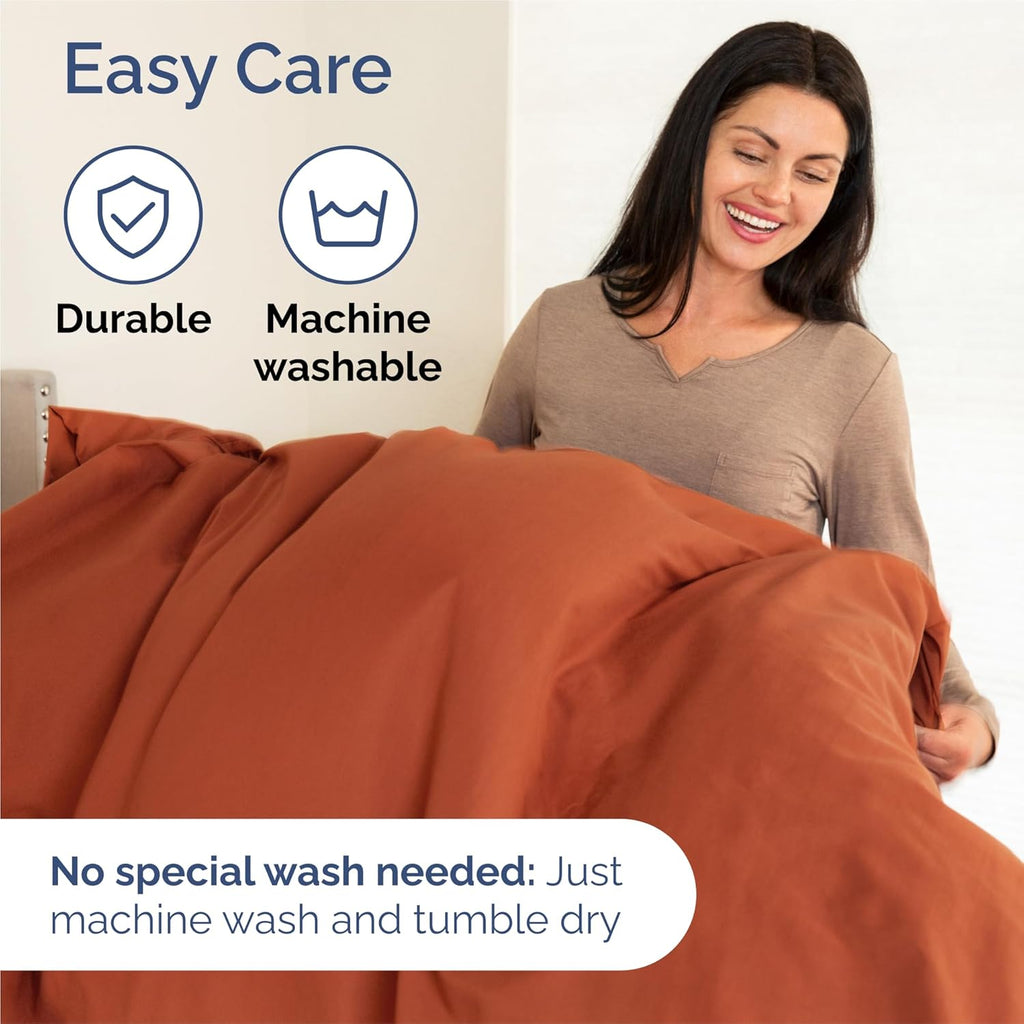 Split King Size Sheet Set by [Brand Name] - Comfy, Breathable & Cooling Luxury Bedding - Deep Pockets, Wrinkle-Free - Oeko-Tex Certified - Terracotta