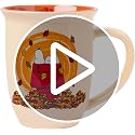Peanuts Snoopy Fall Leaves 16oz Ceramic Mug - Autumn Themed Coffee Cup, Officially Licensed
