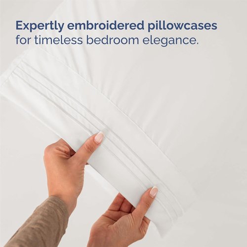 King Size 4 Piece Sheet Set - Luxury Cooling Bed Sheets for All Ages - Soft, Wrinkle-Free, Deep Pockets - Oeko-Tex Certified, Antique White