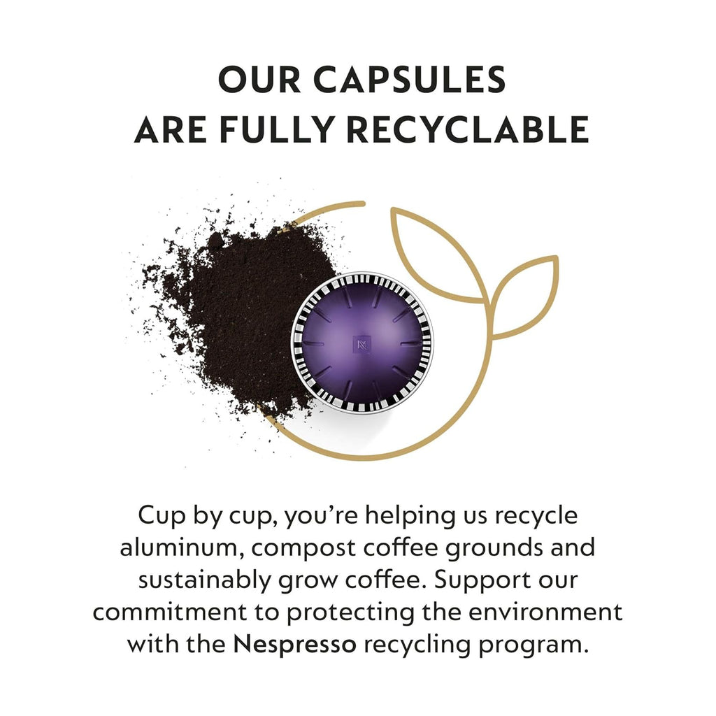 Nespresso Vertuo Capsules - Altissio Medium Roast Espresso Coffee Pods | 50 Count, 1.35oz Brew