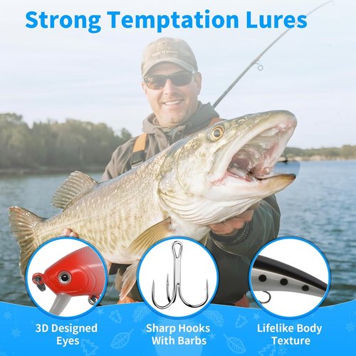 Fishing Advent Calendar 2025 - 24 Days of Fishing Lures | Perfect Christmas Gift for Men & Teens
