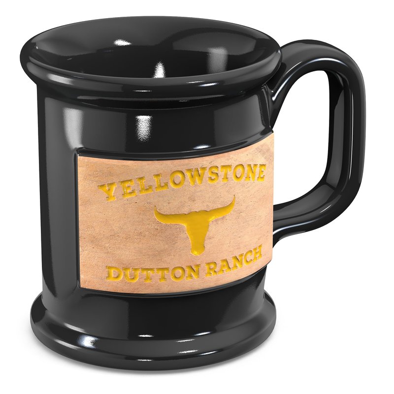 Old Southern Brass 16 Ounce Handmade Ceramic Coffee Mug - Yellowstone Dutton Ranch - American Owned & Operated Company