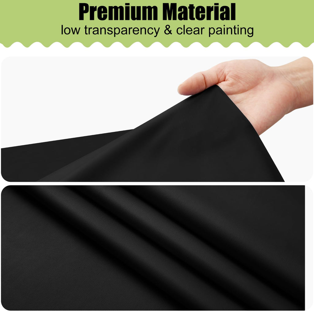 Smiry 54 Inch x 300 Feet Disposable Table Cover Roll, Black Plastic Table Cloth in Cut-to-Size Box with Slide Cutter, Waterproof Rectangle Tablecloths for Weddings, Banquets, Outdoor