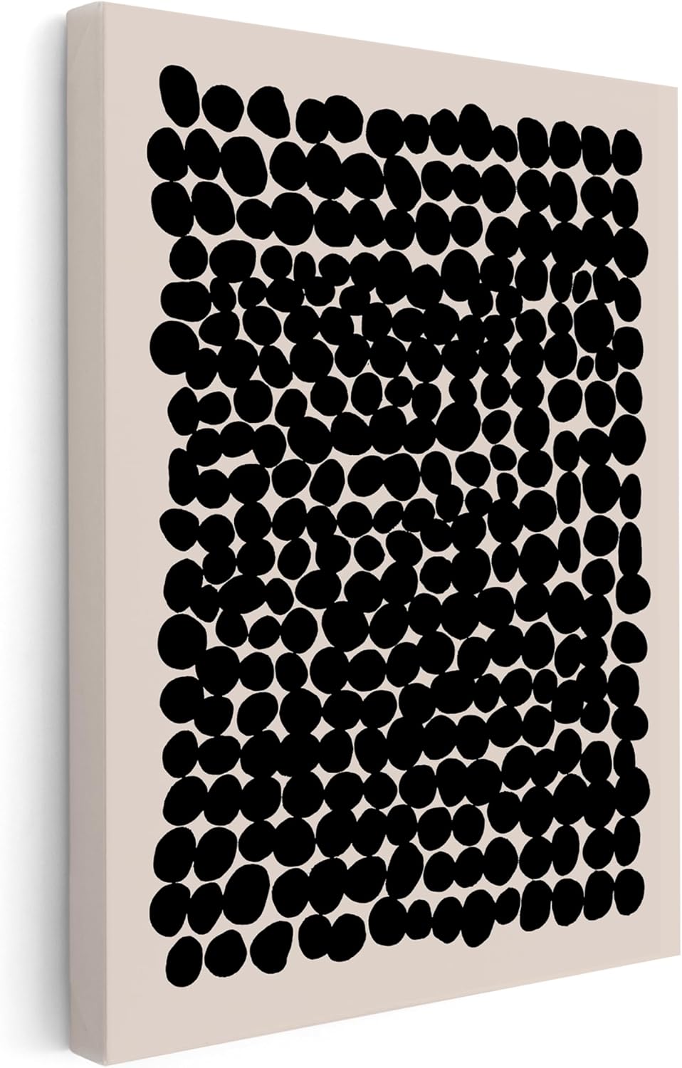 Poster Master Modern Abstract Canvas - Black Pebbles Print for Minimalist Living Room Decor | Available in 8x10 to 30x40