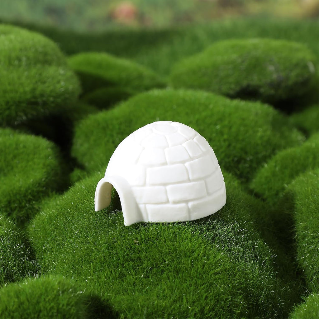 Skiennix Mini Igloo Toys - Lifelike Arctic House Models for Kids | 6-Piece Dollhouse Decor Set