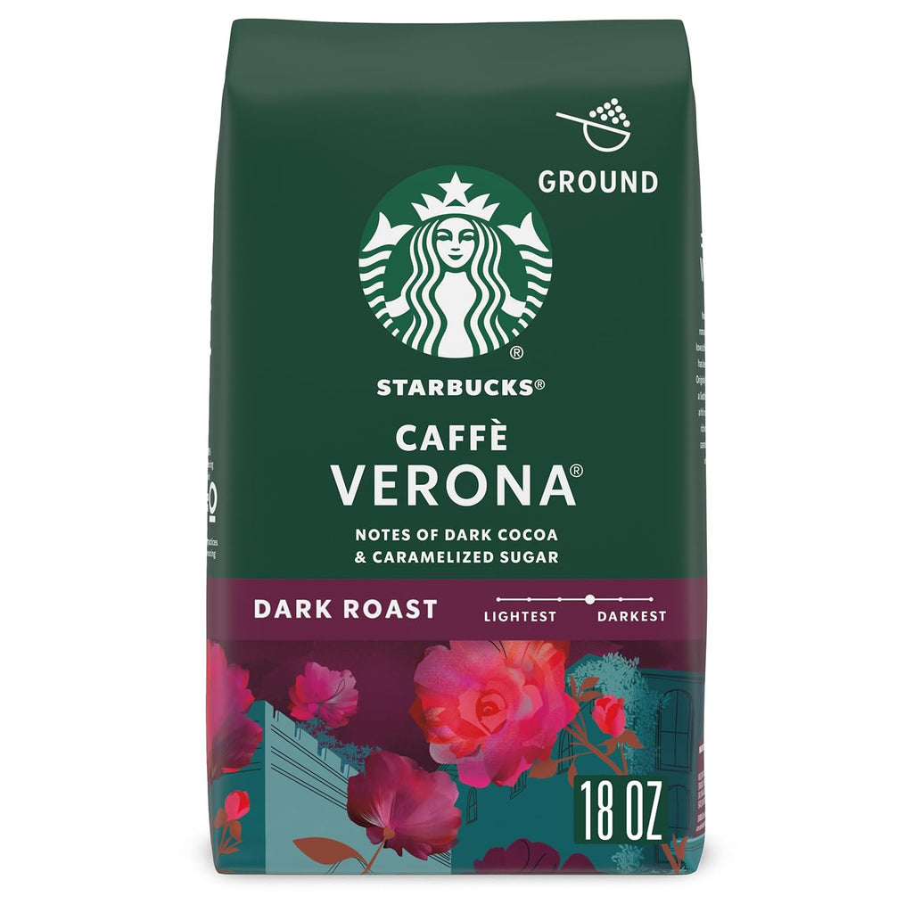 Starbucks Ground Coffee - Dark Roast Caffè Verona for Hot or Iced Beverages | 18 oz
