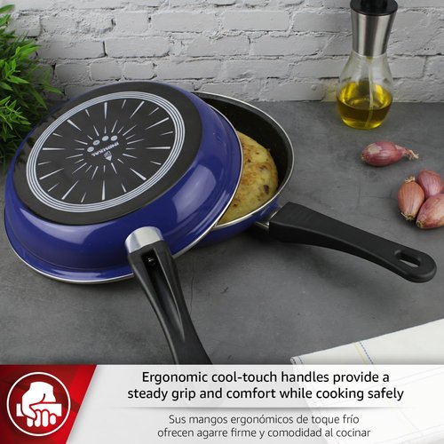 Magefesa Frittata 9.4-Inch Nonstick Double Sided Frying Pan, All-Stovetops Compatible, Dishwasher Safe – Ideal for Spanish Tortilla