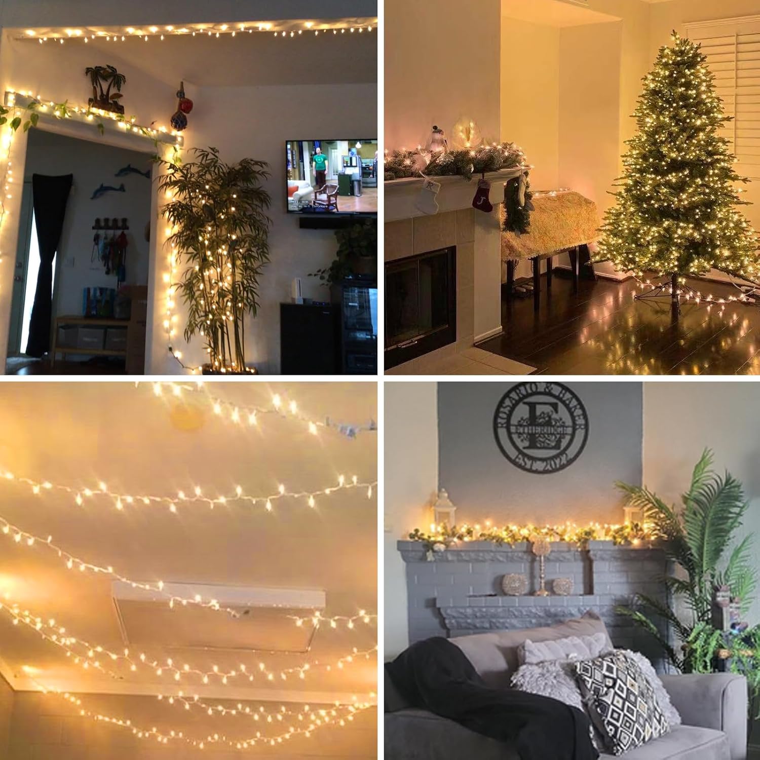 Skiennix Christmas Lights - 50 Count Clear White Mini String Lights | 13ft Warm White Indoor/Outdoor Decor