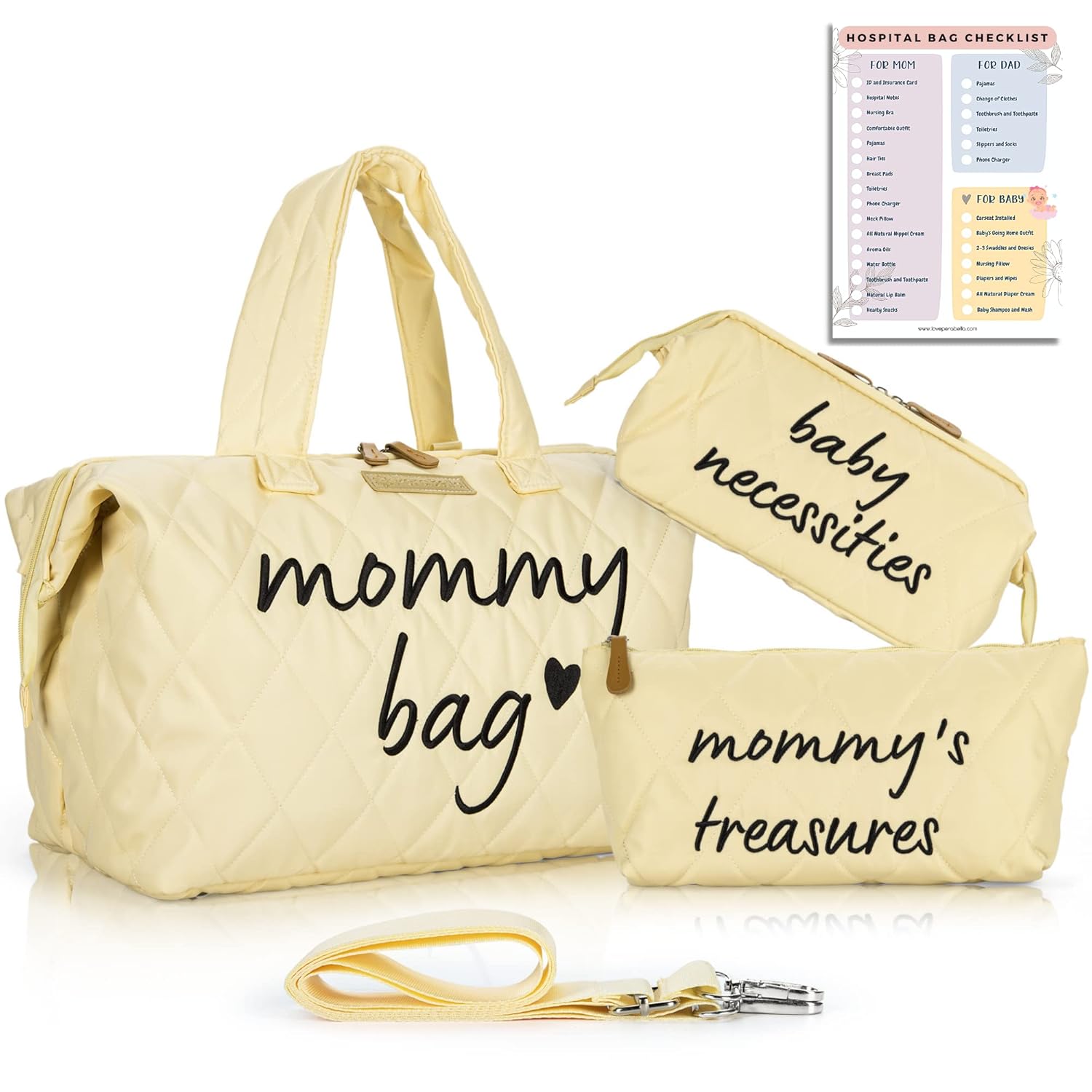 PeraBella Mommy Hospital Bag - Stylish Diaper Tote for New Moms | Spacious & Functional Design