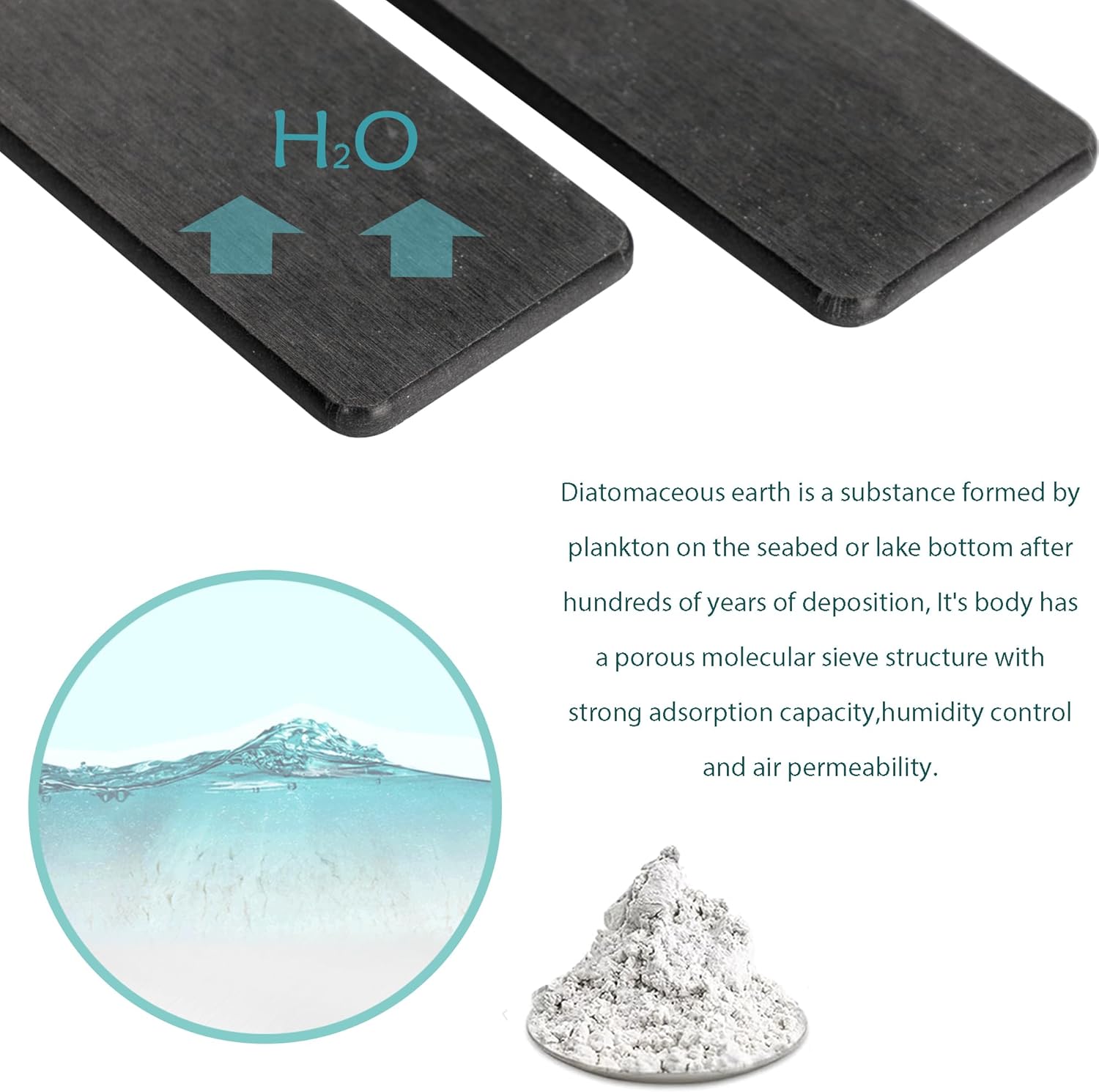NiuYichee Diatomite Coasters - Set of 4 Water Absorbent Kitchen & Bathroom Trays | Modern Home Decor