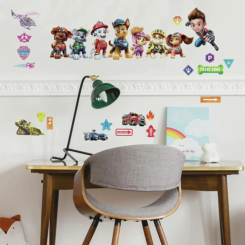 RoomMates Paw Patrol Movie Wall Decals - Easy Peel and Stick Design for Kids' Rooms
