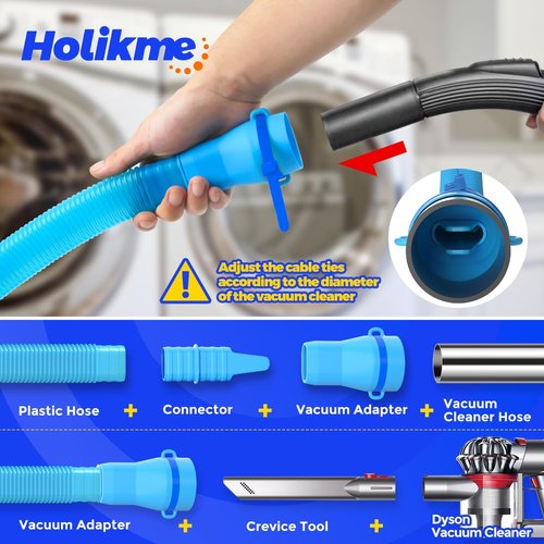 Holikme Dryer Vent Cleaner Kit - 3 Essential Tools for Quick Lint Removal | Compatible with Most Vacuums