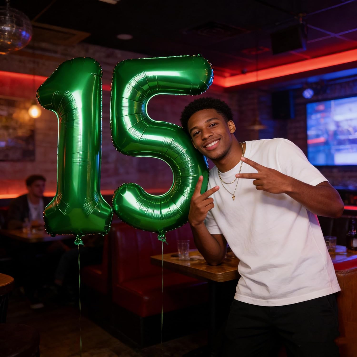 Skiennix 40-Inch Dark Green Number 15 Balloons | Perfect for 15th Birthday & Anniversary Celebrations
