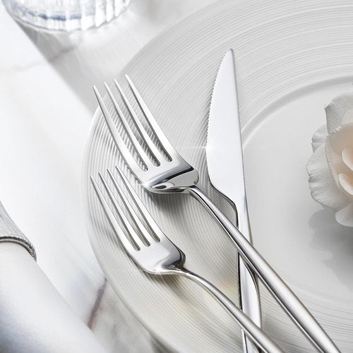 KINGSTONE 60-Piece Silverware Set | Premium 18/10 Stainless Steel Flatware for Home & Weddings