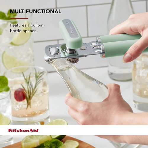 KitchenAid Gourmet Can Opener - Multifunctional Bottle Opener, 8.36-Inch, Pistachio Color