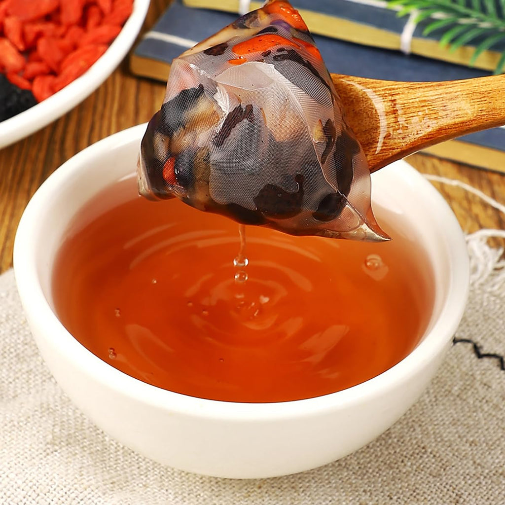 Eight Treasure Ginseng Kidney Tea - 20 Bags Combination Scented Five Treasure Men's Health Herbal Formula Red Date Wolfberry Tea (20 Pack / 1 Bag)