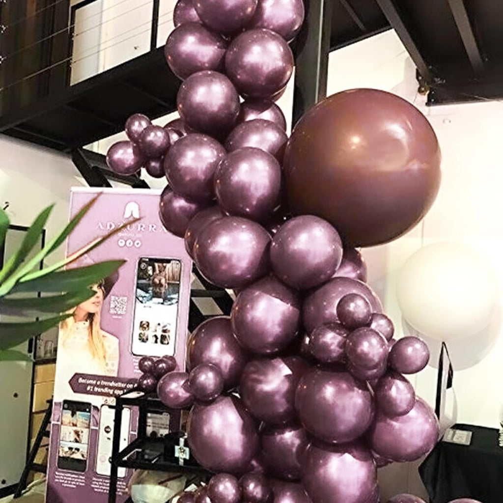 PartyWoo Copper Balloons - 50pcs 12 Inch Bronze Metallic Latex Helium Balloons for Celebrations