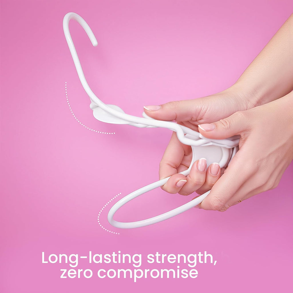 Utopia Home Plastic Hangers 100 Pack - Durable Space-Saving Clothes Hangers - White Closet Organizers