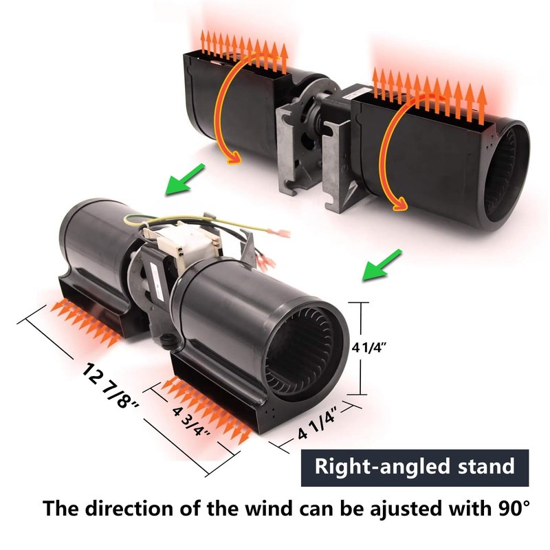Hongso GFK-160 Fireplace Blower Fan Unit for Heat N Glo GFK-160A, Hearth and Home, Quadra Fire, GTI, Fasco, Regency Wood Stove Insert, Royal, Jakel, Nordica, Rotom; Ball Bearings Motor