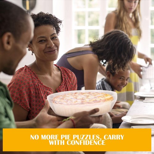 Mission Gallery 2 Pack Pie Carrier with Airtight Lid - BPA Free Pie Storage Container with Cover - Transport Keeper for Most Bakery - Plastic Pie Dish Holder