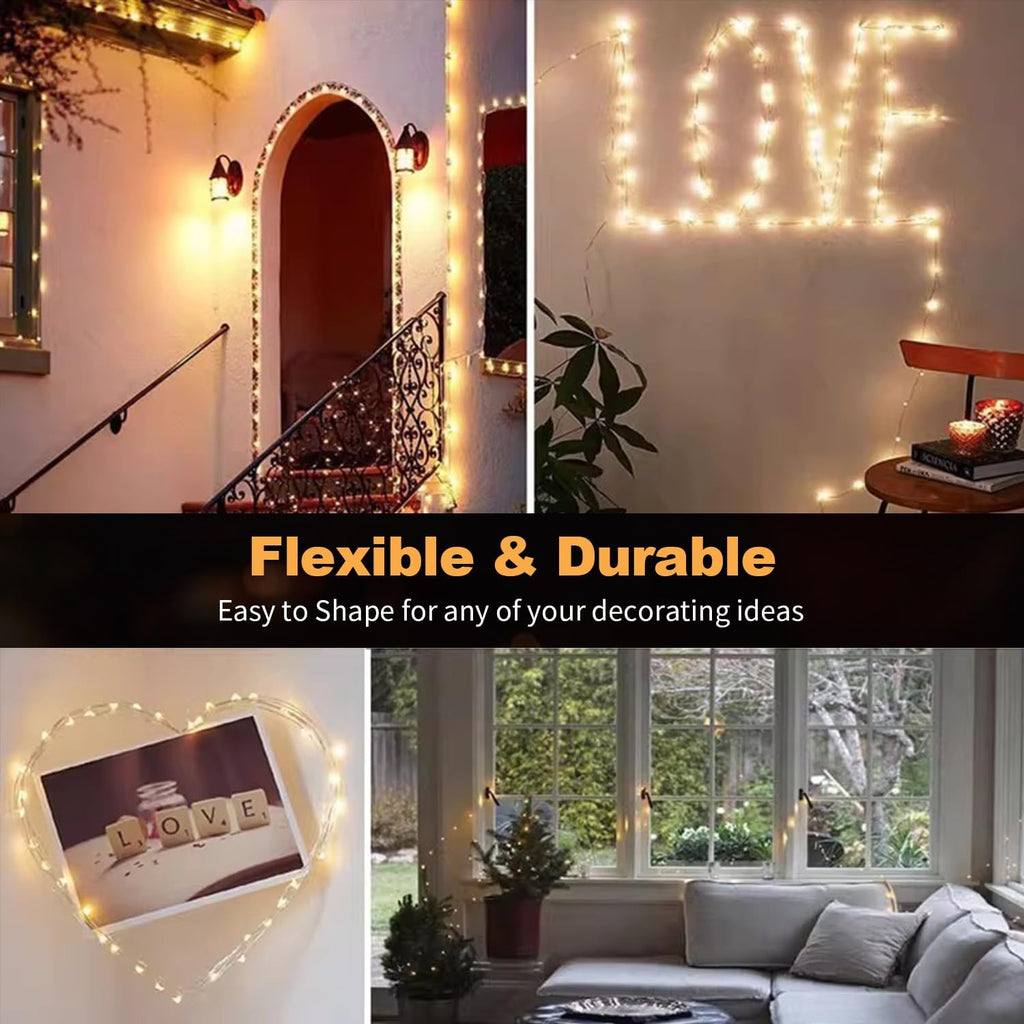 Skiennix 20 Pack LED Fairy Lights - Battery Operated, Waterproof Mini Twinkle String Lights | 7FT Warm White for Weddings & Parties