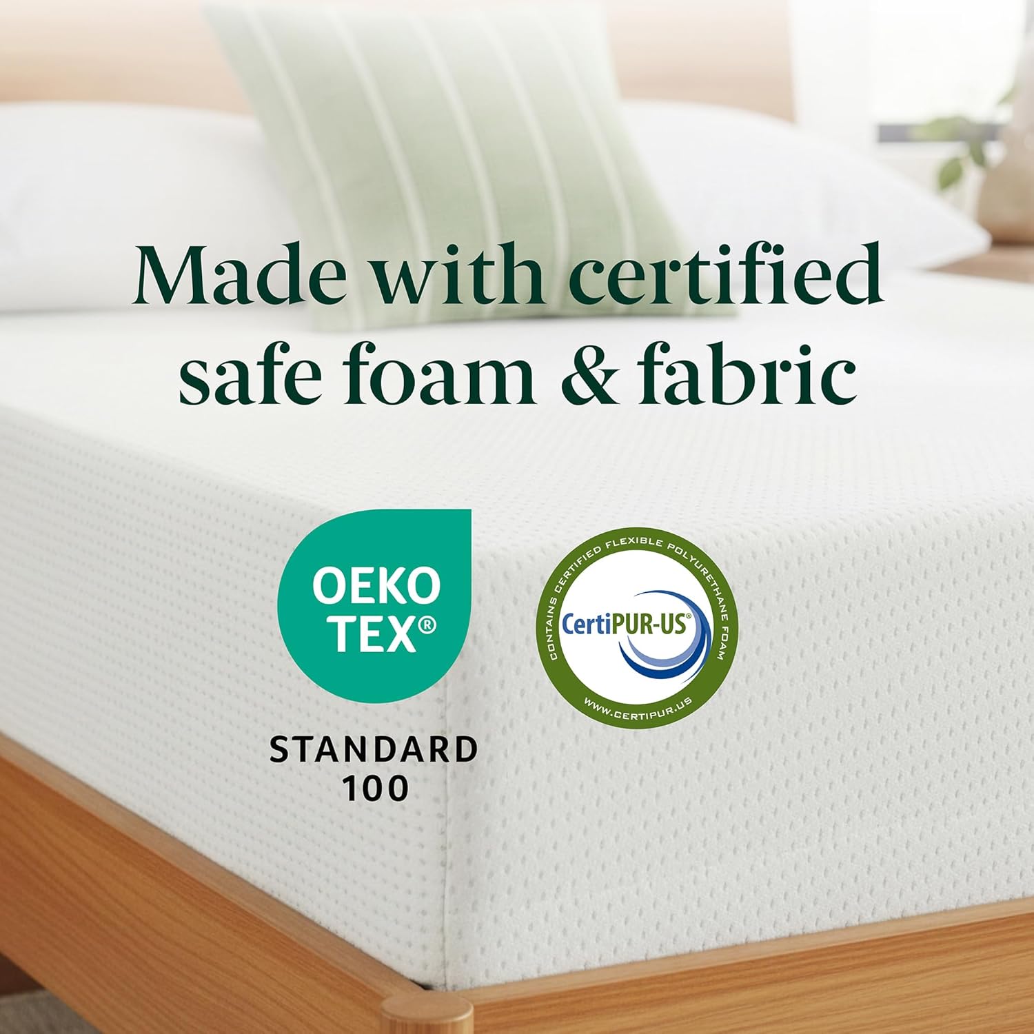 Zinus 6 Inch King Green Tea Memory Foam Mattress - Medium Firm, Zoned Pressure Relief, Fiberglass Free