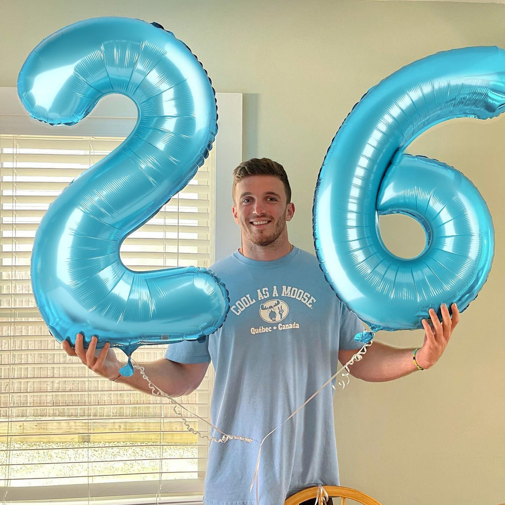 Pearlescent Blue Number 6 Balloon - 40 Inch Birthday Decoration | Perfect for 6th Birthday Parties