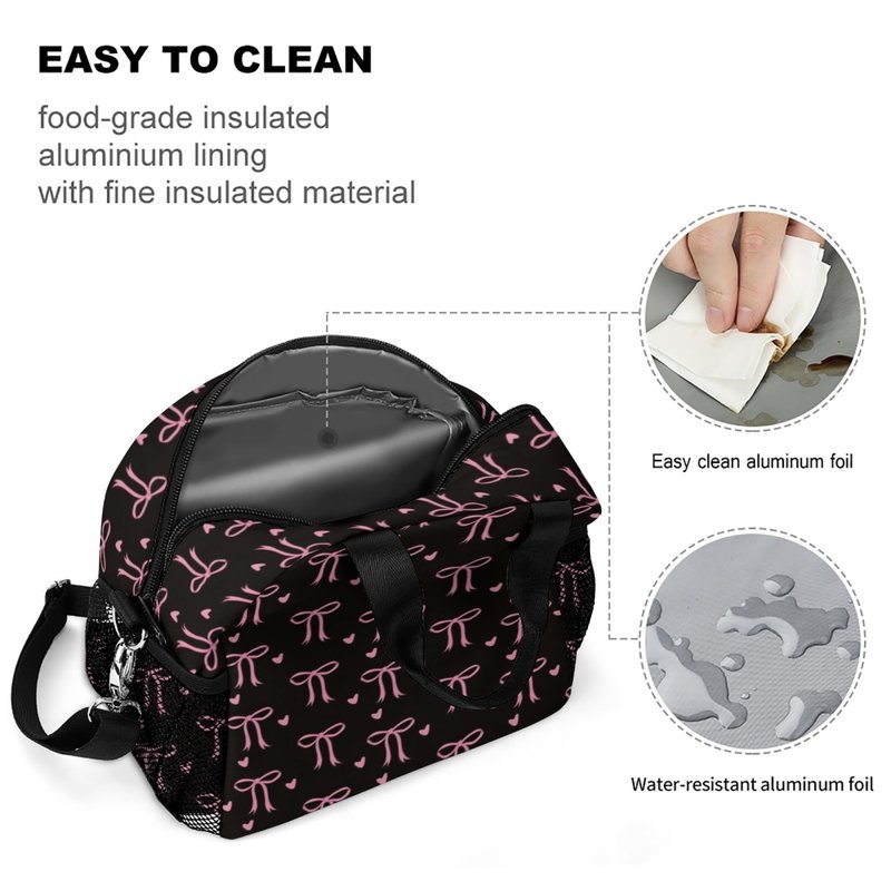 WOBAGMEN Lunch Bag for Boys,Video Game Lunch Box Insulated Lunch Bag With Adjustable Shoulder for girls kids,Small Reusable Lunch Bags for Work School