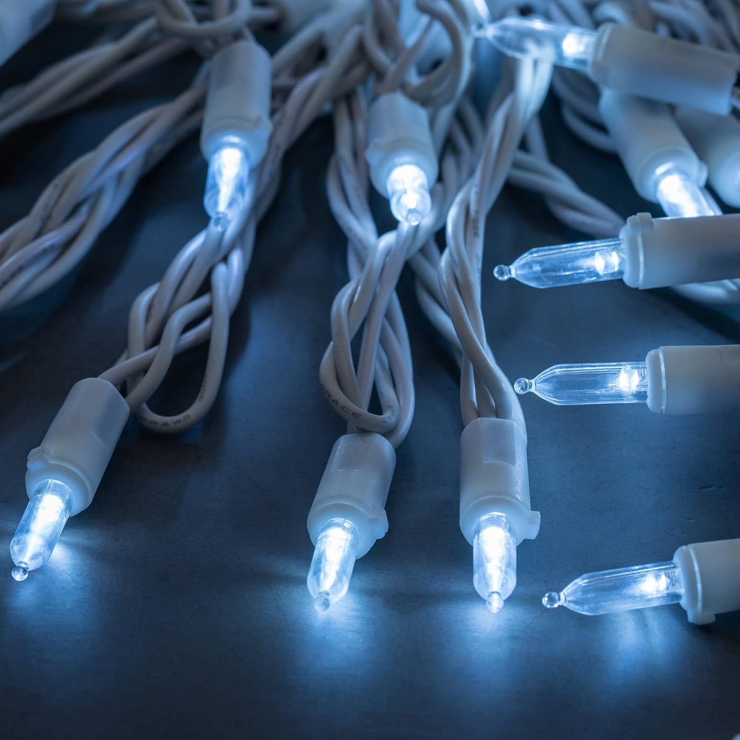 YULETIME LED Christmas Lights - 100 Count Cool White String Lights | 33 ft UL Certified Holiday Decor