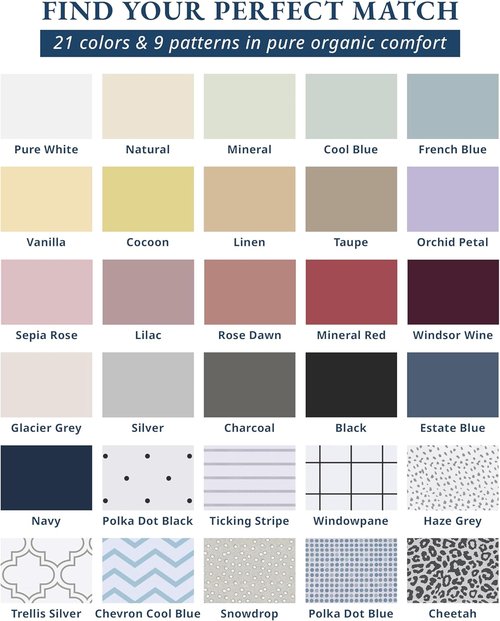 LANE LINEN Twin XL Sheet Set - 100% Mercerized Organic Cotton, Soft Percale Weave - Mineral Color, Luxury Comfort