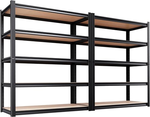 **Regine Switzerland Heavy-Duty Garage Shelving | Adjustable 5-Tier Metal Storage Unit - 2050 lbs Capacity (78"x46"x20")**