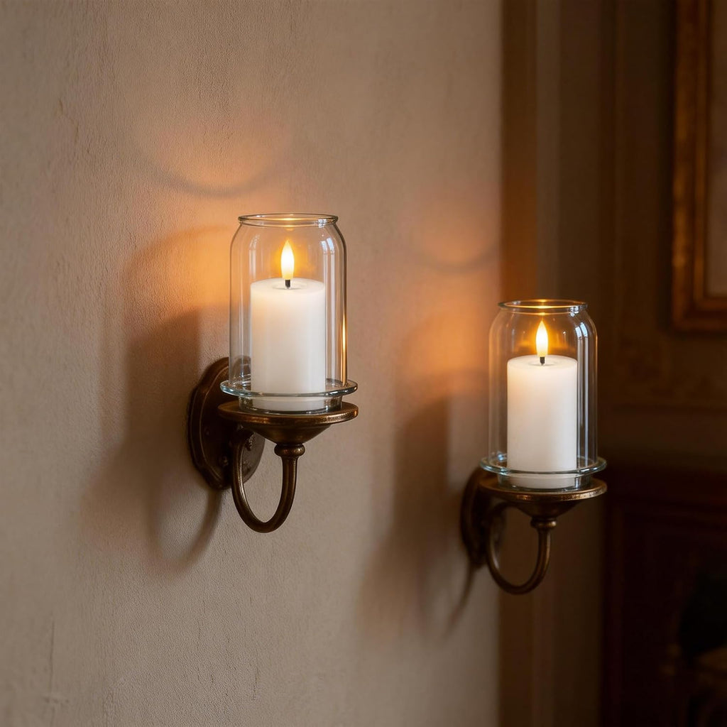 Skiennix Mirror Surface LED Votive Candles - Battery Operated with Remote Timer, 6pcs Real Wax, White, Φ 2" H 4.5”