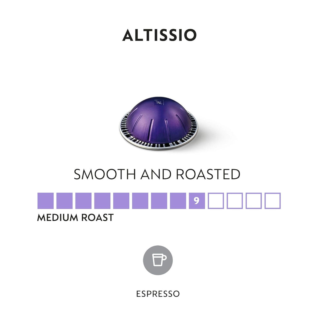 Nespresso Vertuo Capsules - Altissio Medium Roast Espresso Coffee Pods | 50 Count, 1.35oz Brew