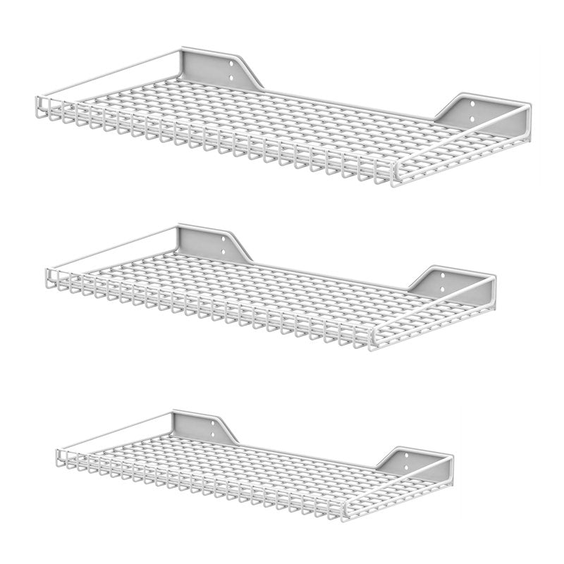 TORACK Wall-Mounted Storage Shelves, Mixed-Size Garage Wall Shelving for Closet & Laundry Room, Heavy-Duty Floating Shelf Holds Up to 65 lbs(White)