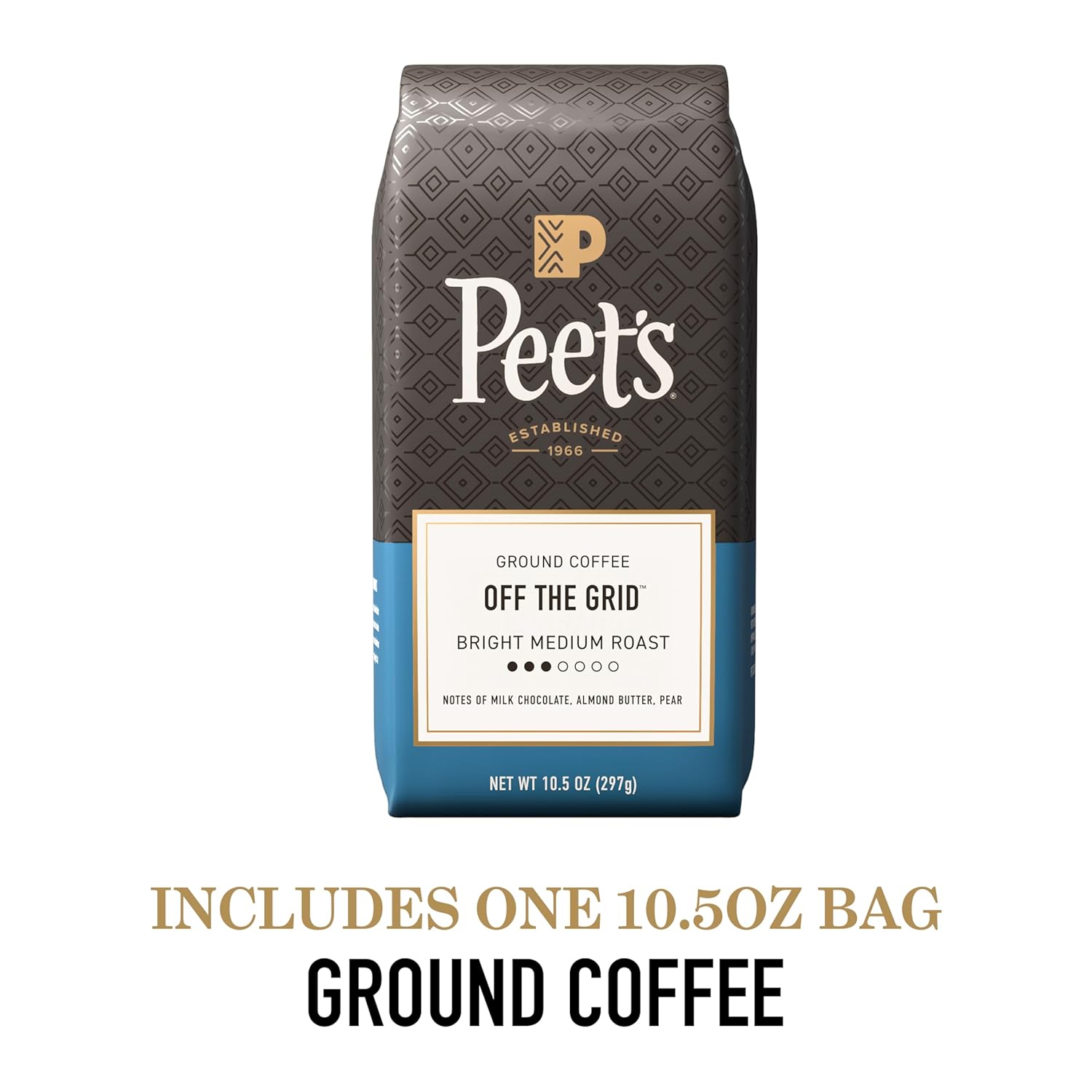 Peet's Coffee - Medium Roast Ground Coffee | 100% Arabica - Off the Grid Blend, 10.5 Ounce Bag
