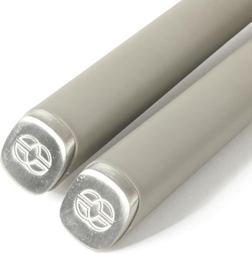 Calphalon Edge Stainless Steel Can Opener & Bottle Opener - Heavy Duty with Rubber Handle in Taupe