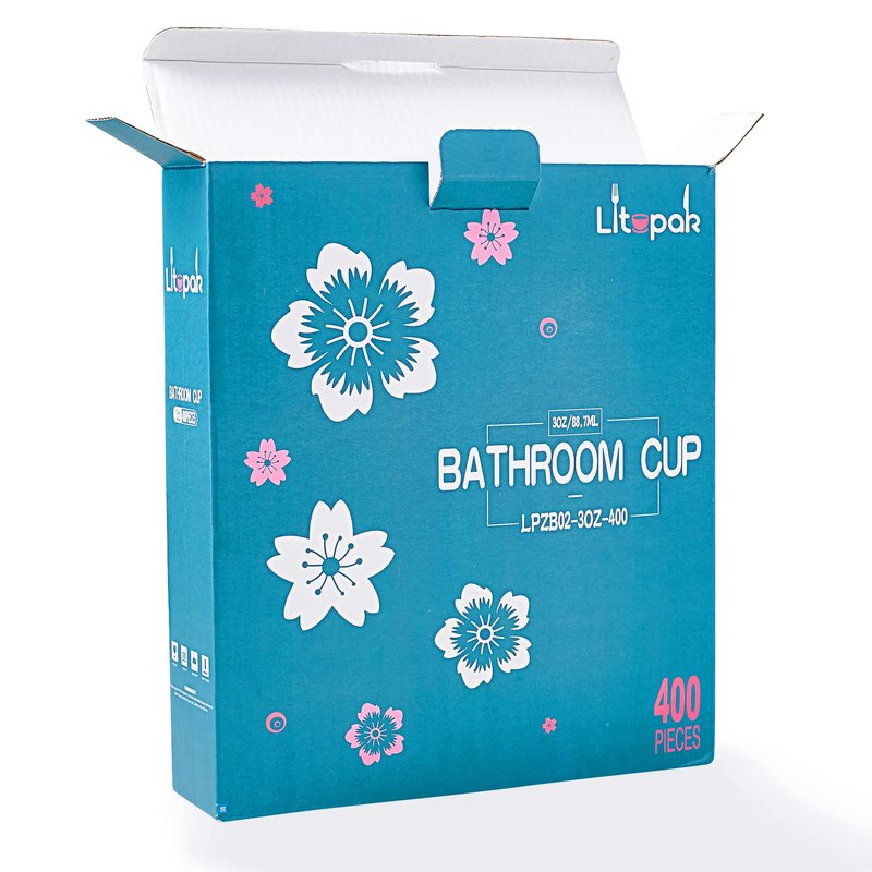 LITOPAK 400 Pack 3 oz Disposable Bathroom Cups, Colorful Small Disposable Paper Cups for Parties, Picnics, Barbecues, Travel and Events