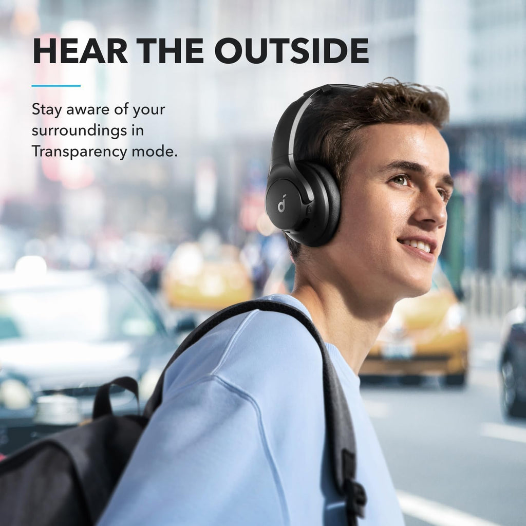 Soundcore by Anker Q20i Wireless Over-Ear Headphones - Hybrid Active Noise Cancelling, 40H Playtime, Hi-Res Audio, Big Bass | Black