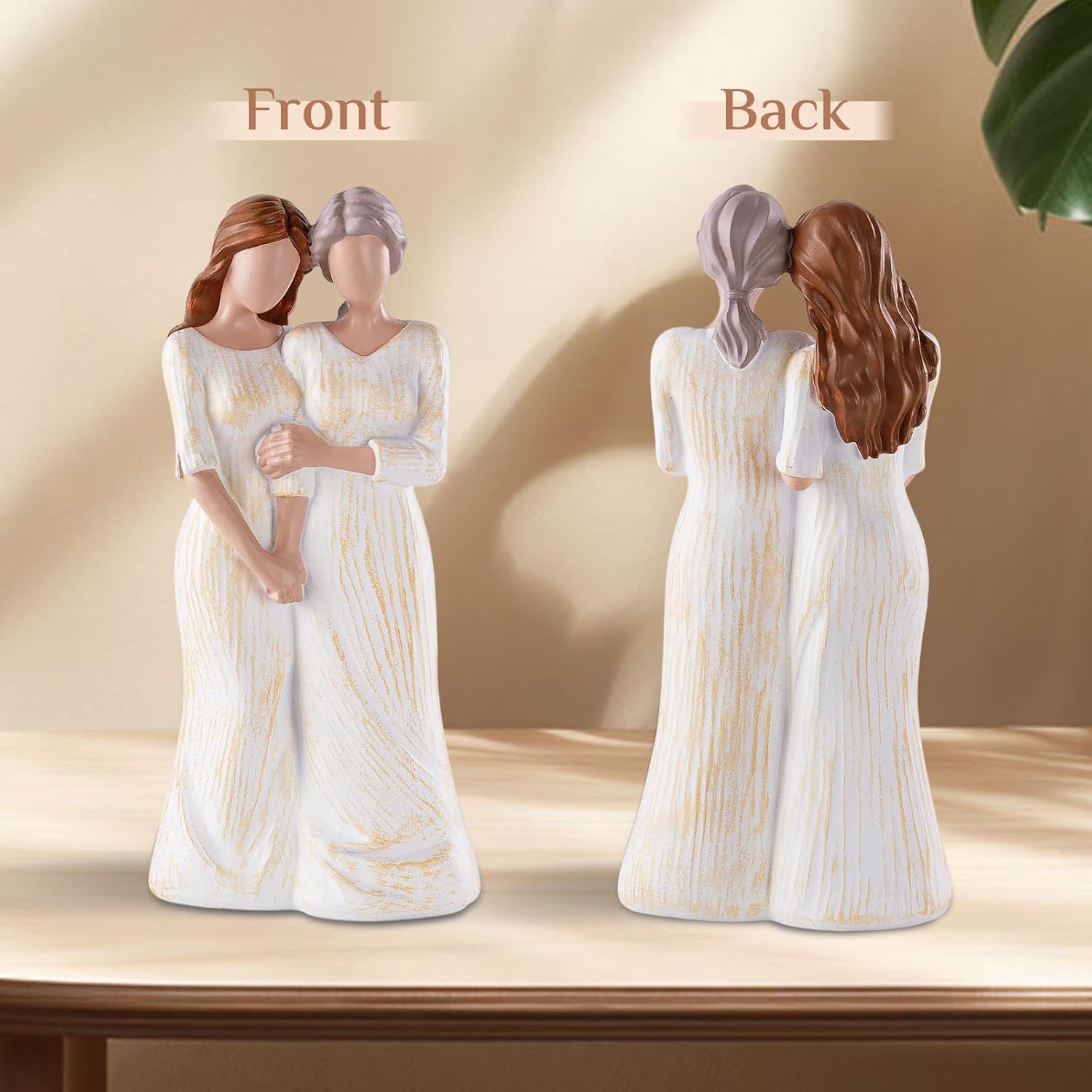 Storieme Hand-Painted Mother Daughter Figurine | 7.7" Sentimental Birthday Gift & Home Decor