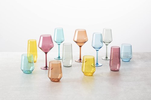 Fortessa Sole Outdoor Shatter Resistant BPA Free Premium Copolyester Plastic Drinkware 6 Pack, Rose Red, Sauvignon Blanc Glass