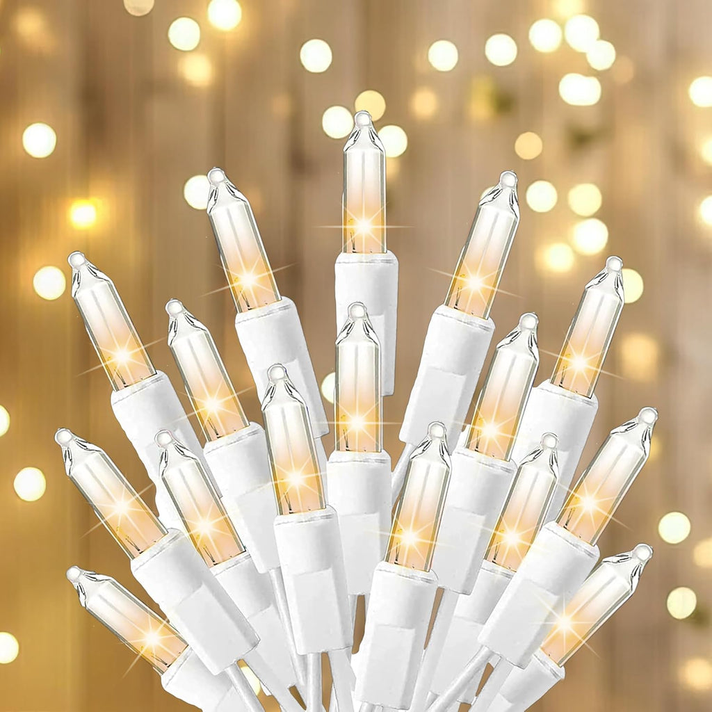 TW SHINE Warm White Christmas Lights - 20FT 100 Count Waterproof Indoor/Outdoor String Lights