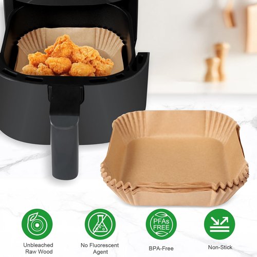 COSORI Disposable Air Fryer Liners - 130 PCS Mini Parchment Baking Sheets for 2.1 Qt Air Fryer