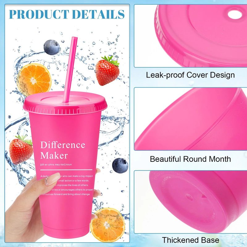 Teenyyou 72 Pcs 72 Pcs Difference Maker Employee Appreciation Gifts 24 oz Tumblers with Spiral Notebooks and Keychains Thank You Gifts Bulk for Teacher Nurse Coworker Leader (Bright Colors)