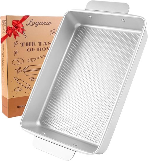 Commercial Grade 9x13 Baking Pan by [Brand Name] - Heavy-Gauge Nonstick Cake Sheet | Warp-Resistant Silver