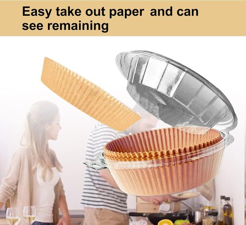 Large Air Fryer Disposable Paper Liners - 10 Inch Non-Stick Parchment Pads for 7qt Power XL Air Fryer