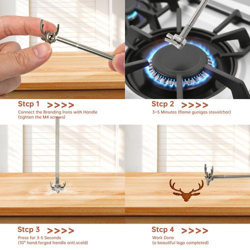 1" 38 Pcs Branding Iron for Wood Leather Hats, Alphabet A-Z Number 0-9 & 1.6" Antlers Design Gifts for Wedding & Hand Craft for DIY Hat Heat Press, Witchcraft Supplies(38)