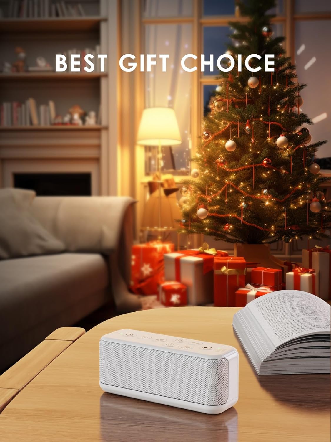 OnLyee White Noise Machine - USB Rechargeable Sound Machine with 42 Soothing Sounds for Sleep & Focus