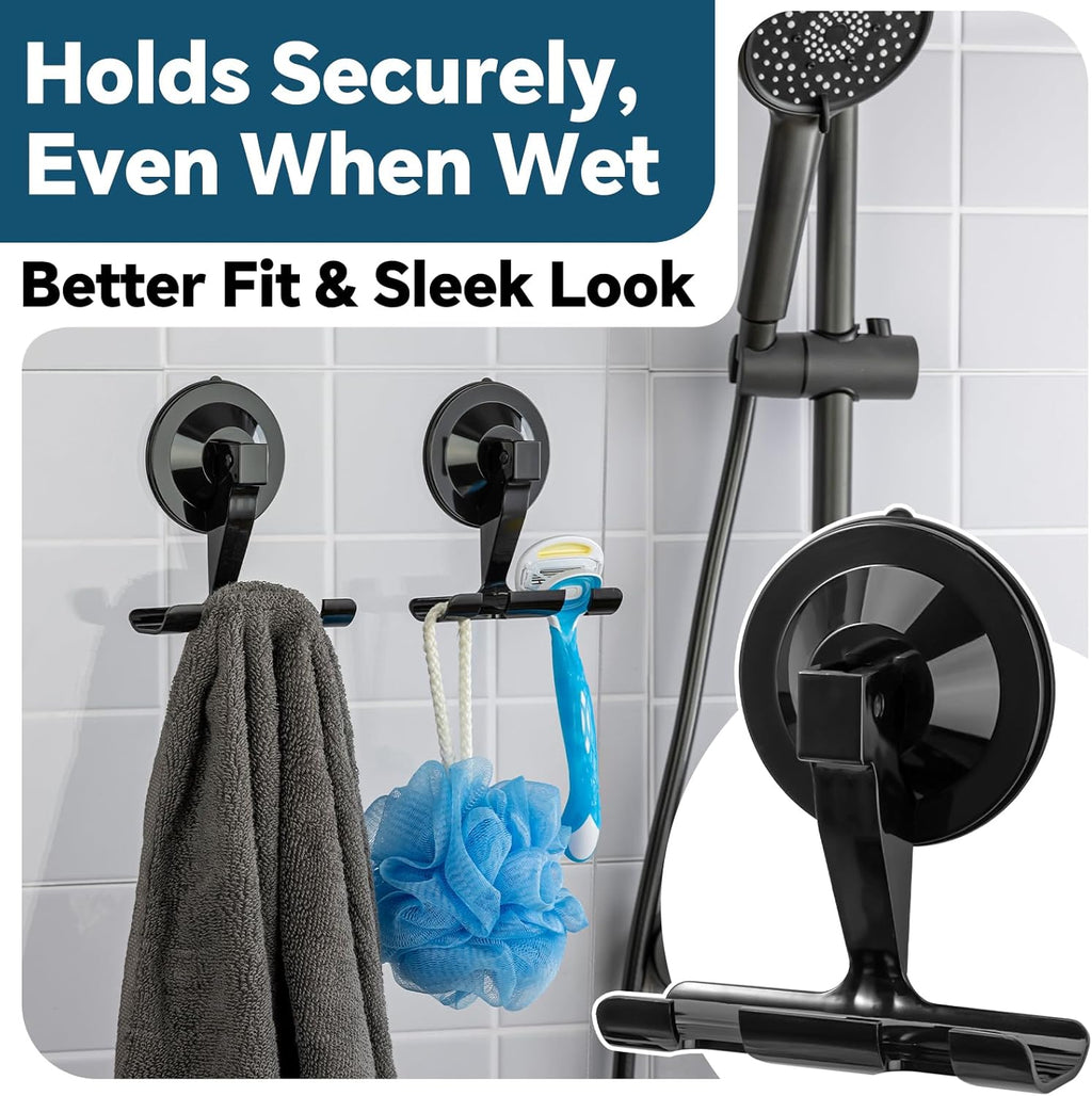 Antimbee Razor Holder - 2 Pack Suction Cup Hooks for Shower | No Damage Wall Hooks, Easy Install