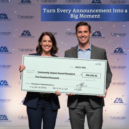 Giant Check (32 x 13.5 in - Large Size) - Big Checks for Presentations, Awards, Donations, Ceremonies and Events